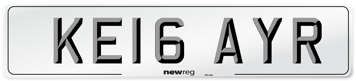 KE16 AYR Number Plate from New Reg